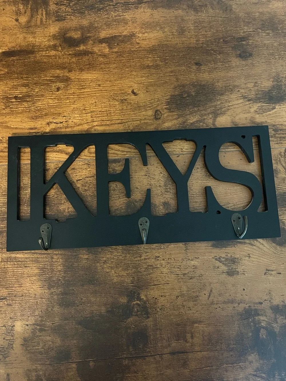 Black 'Keys' Wall-Mounted Key Holder Rack